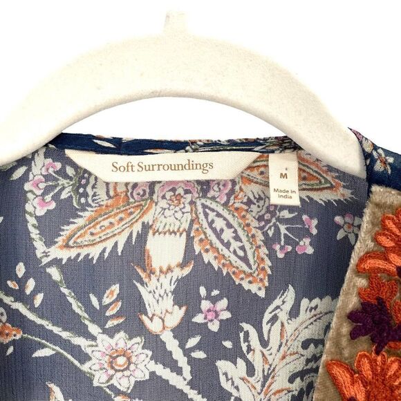 Soft‎ Surroundings Moonlight Garden Topper Kimono duster Sz M - Picture 5 of 9